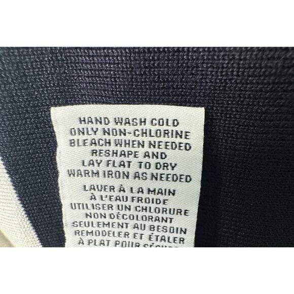 Magaschoni Navy & White Dolman Sleeve Sweater | Size Medium - Picture 6 of 6